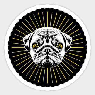 Holy Golden Pug Sticker